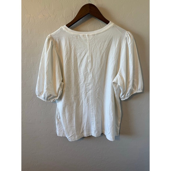Lauren Conrad‎ White Puff Sleeve Blouse | Size XL | Feminine & Fresh - Picture 2 of 4